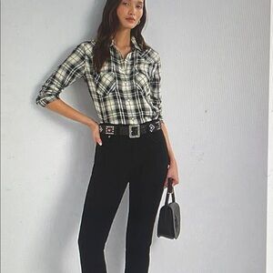 Denim & Supply Ralph Lauren Black and White Plaid Shirt